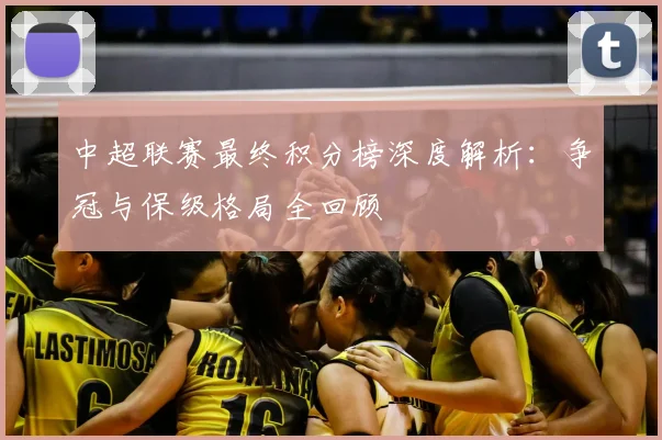 中超联赛最终积分榜深度解析：争冠与保级格局全回顾